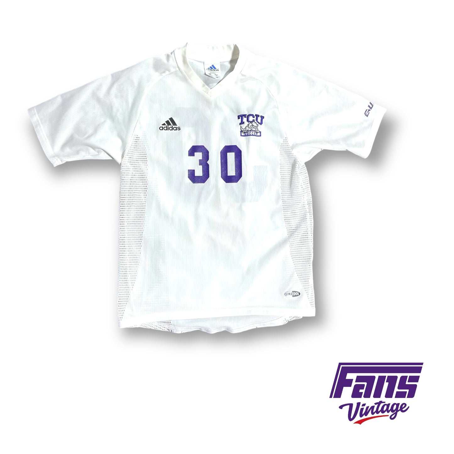 Vintage Adidas TCU Soccer home jersey