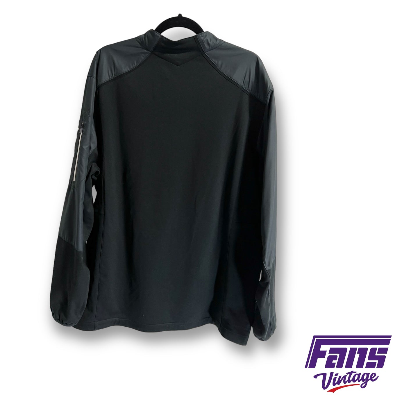 Nike TCU team issued lightweight half zip blackout pullover