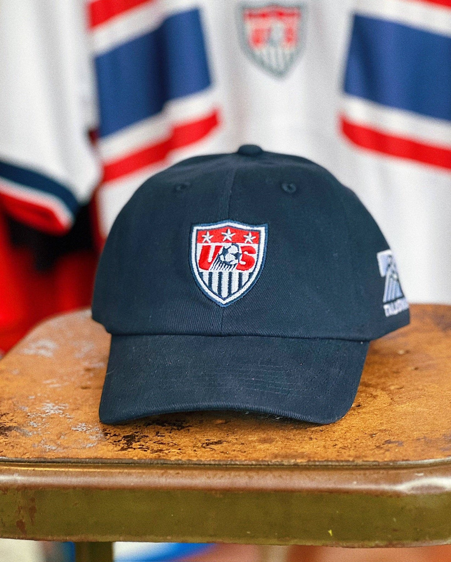 US Soccer Retro 1995 Crest Navy Dad Cap