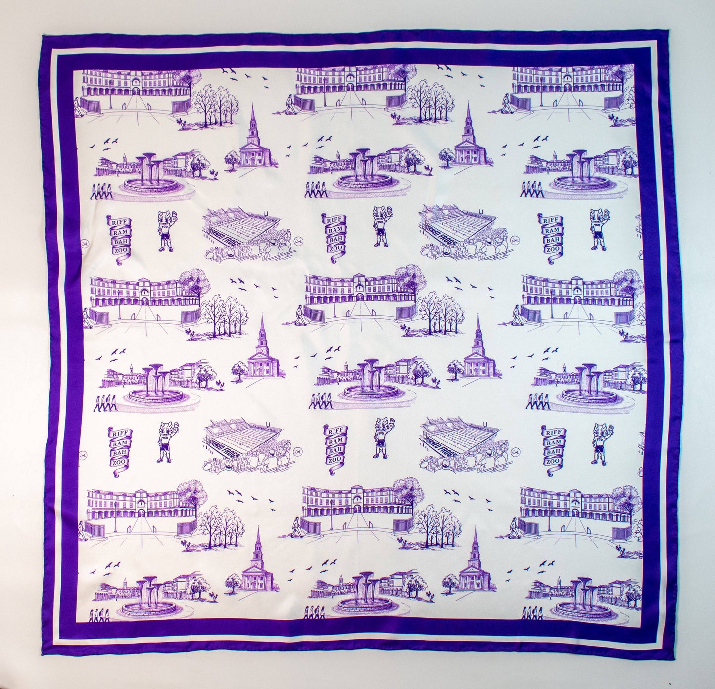 William & Lauren TCU Toile Scarf