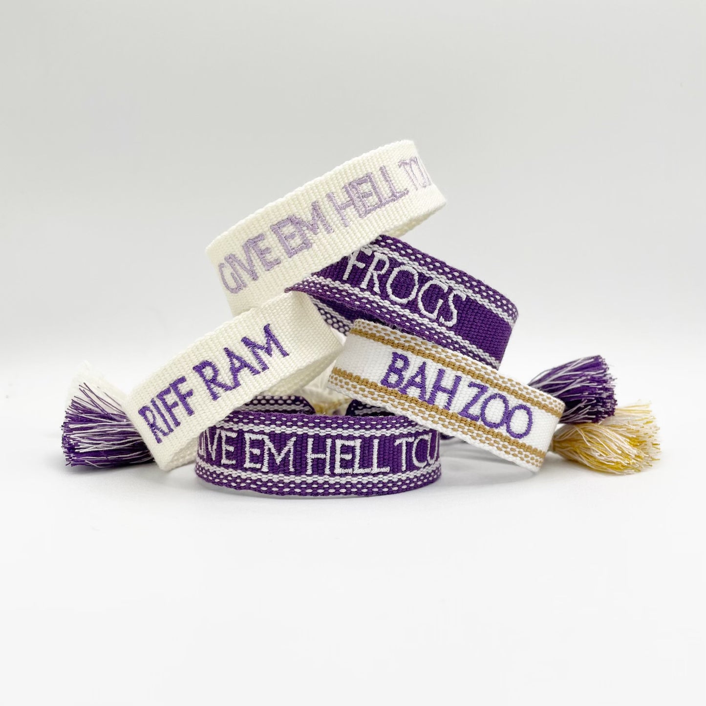 Embroidered TCU Tassel Bracelet - OG Collection!