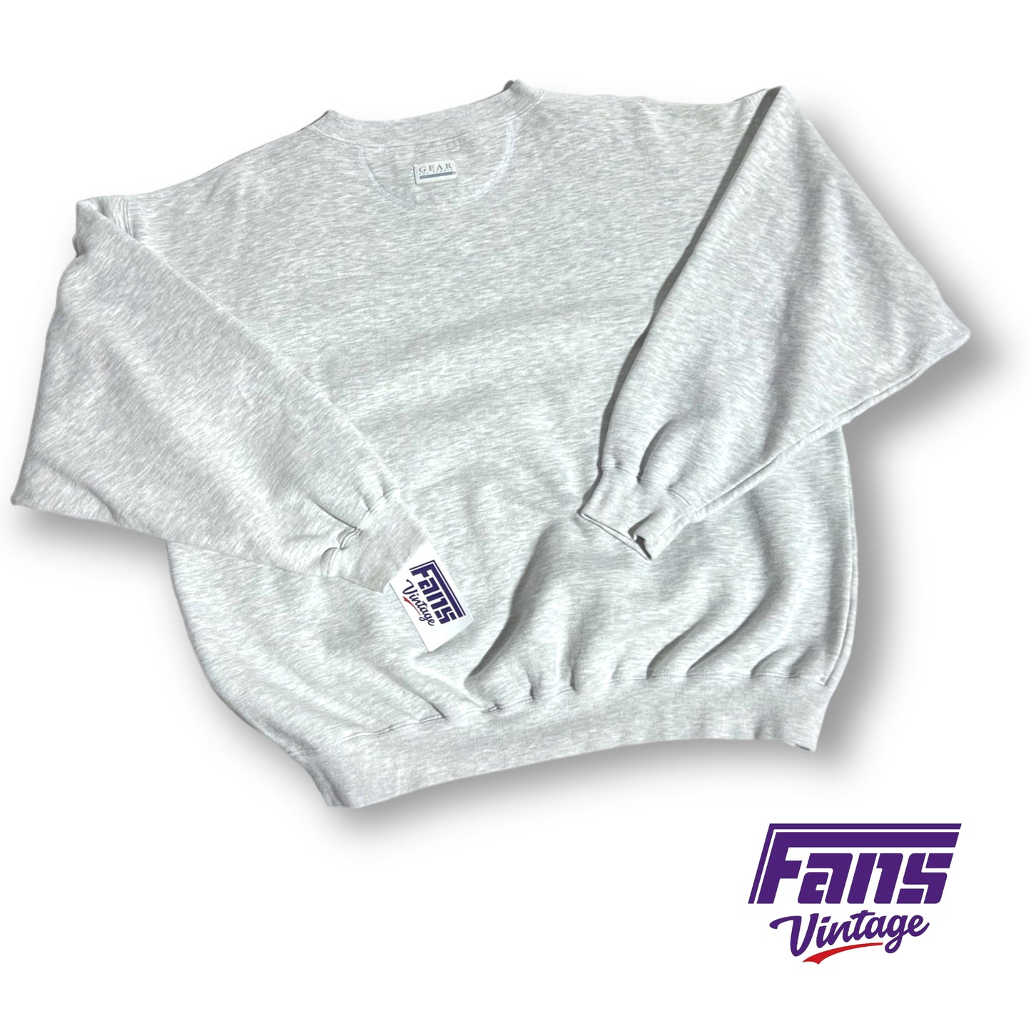 RARE 90s Vintage TCU Crewneck Sweater - School Seal Logo & Puff Screenprint!