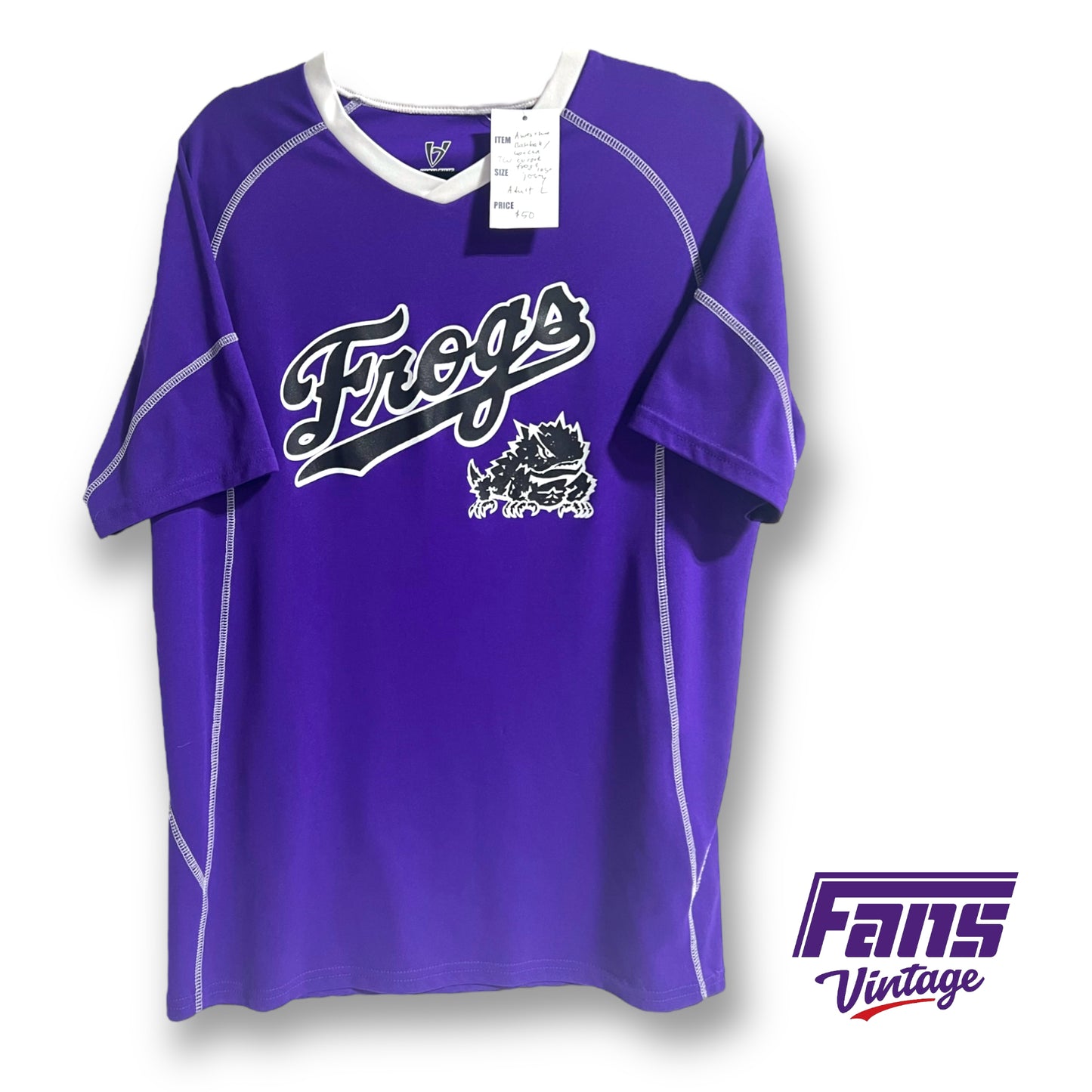 TCU Frogs Script Baseball Style Warmup Jersey