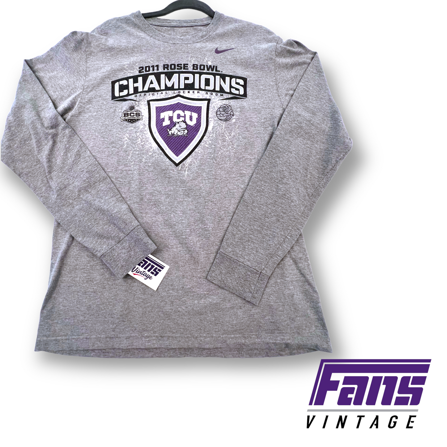 Vintage TCU Rose Bowl Shirts - Both Long and Short Sleeve - Nike Locker Room Issue