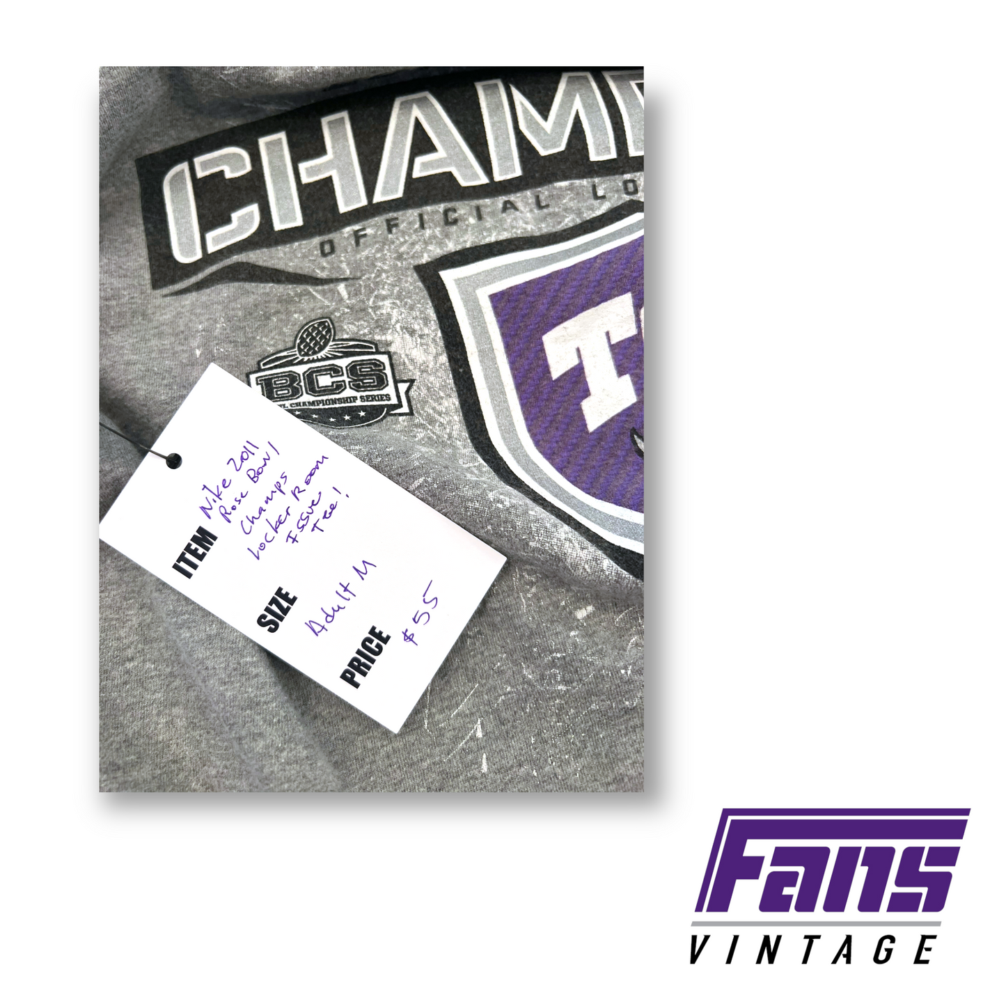 Vintage TCU Rose Bowl Shirts - Both Long and Short Sleeve - Nike Locker Room Issue