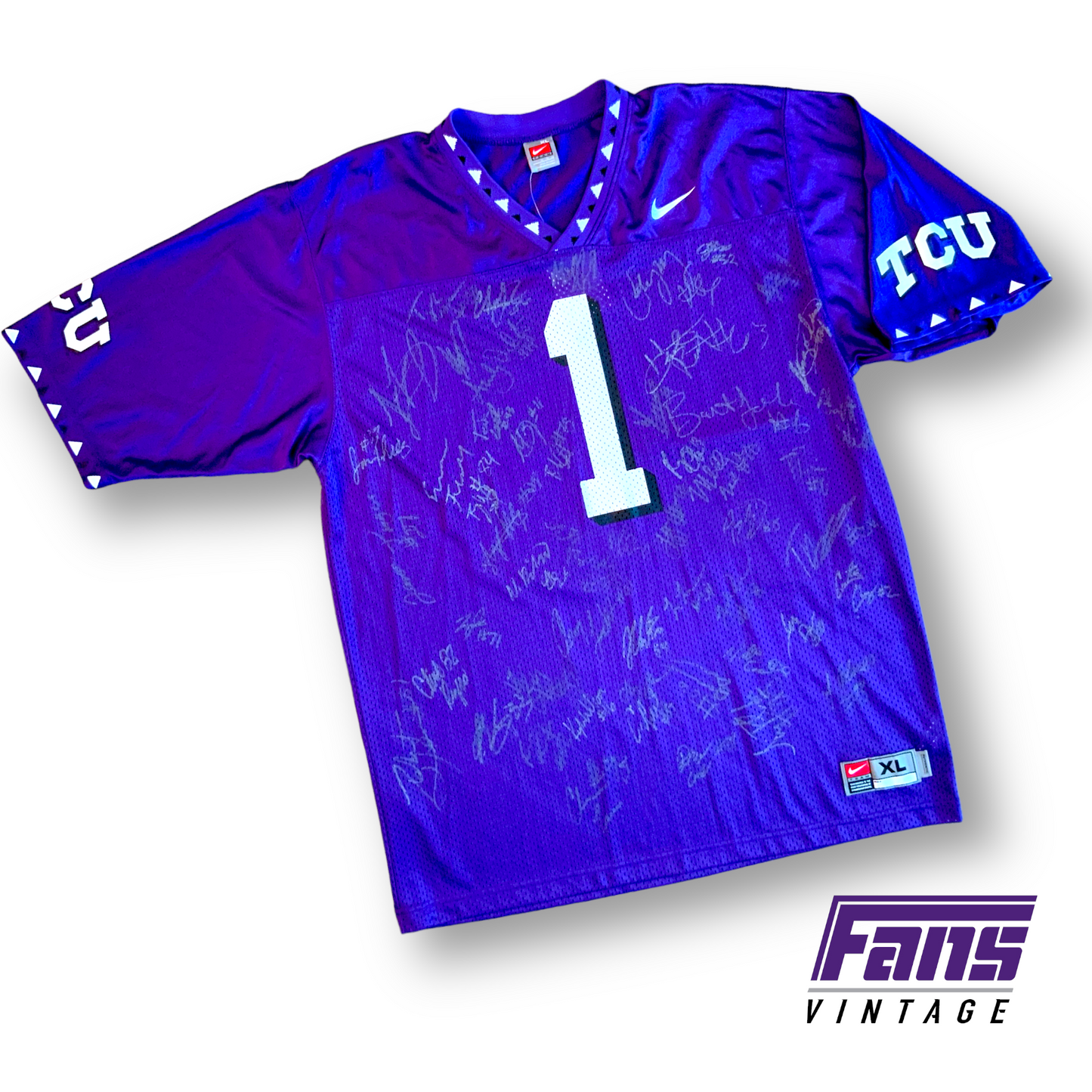 Incredible! 2011 Rose Bowl Team Autographed Nike TCU Football Jersey - New With Tags!