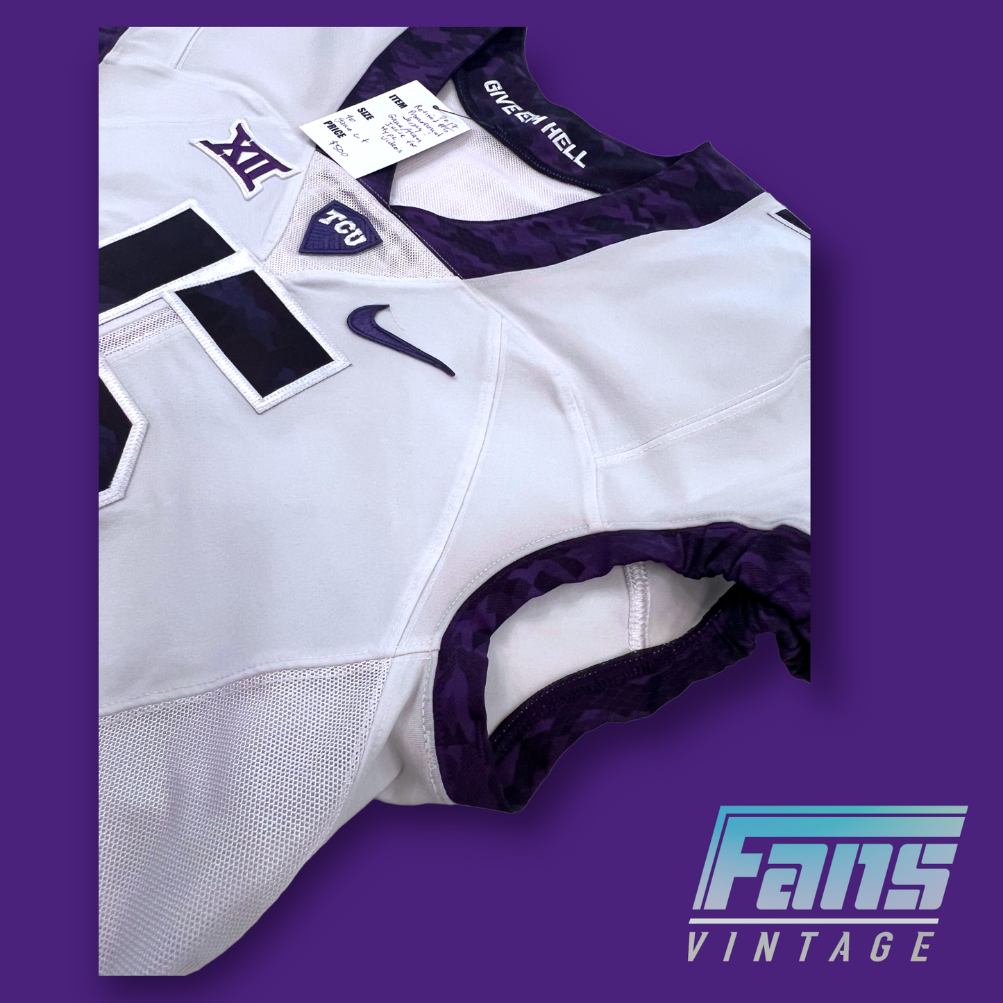 *GRAIL* 2016-17 TCU Football Retired #5 LT Football Jersey- Only used for hype videos!