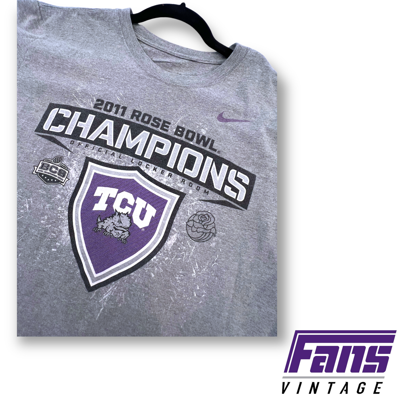 Vintage TCU Rose Bowl Shirts - Both Long and Short Sleeve - Nike Locker Room Issue