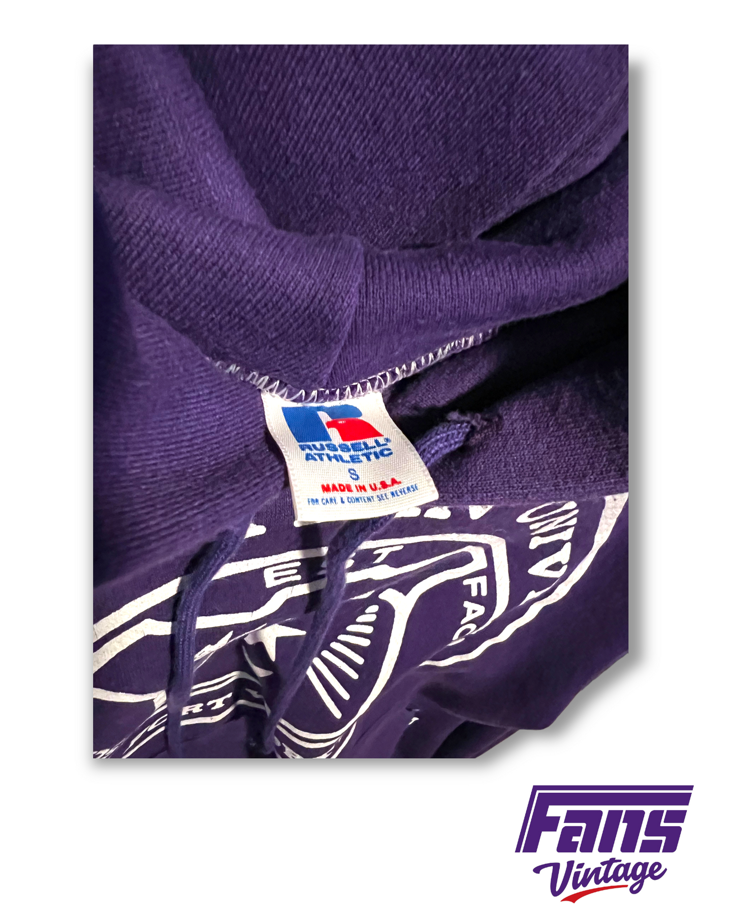 RARE! Vintage TCU Hoodie Sweater with School Seal Graphic