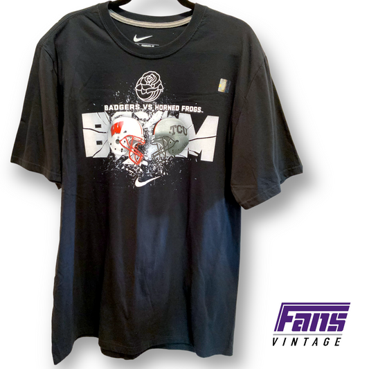 Awesome 2011 Rose Bowl TCU Football Nike "BOOM" Helmet Crash Tee - New with tags!