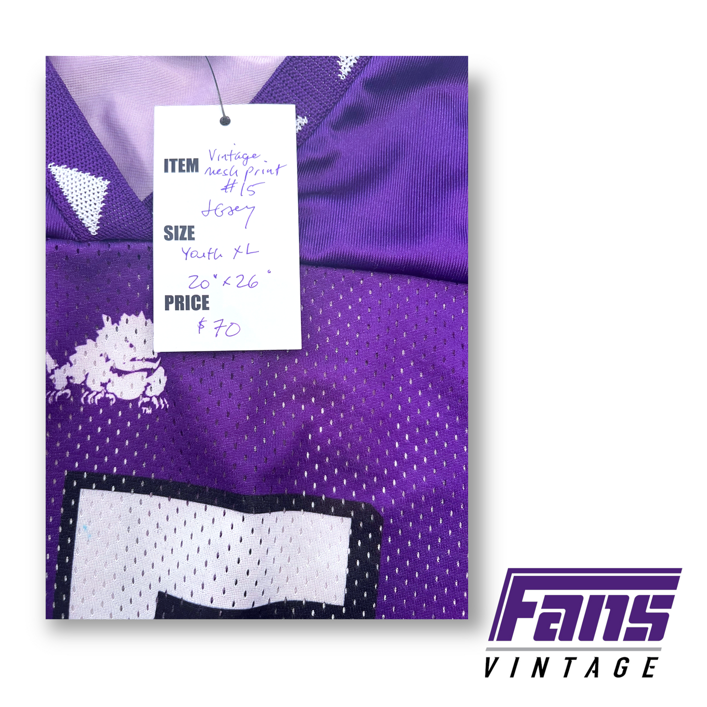 Vintage 2000s LT Era #15 Youth TCU Football Jersey