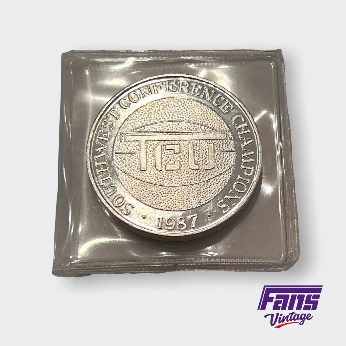 AMAZING! Vintage TCU Basketball Killer Frogs 1987 SWC Champs .999 Silver Commemorative Coin