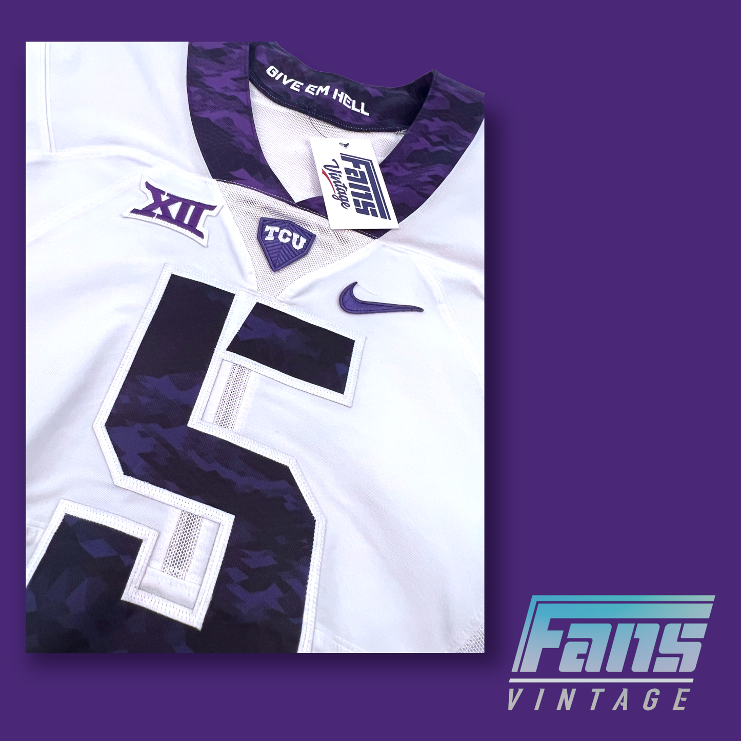 *GRAIL* 2016-17 TCU Football Retired #5 LT Football Jersey- Only used for hype videos!