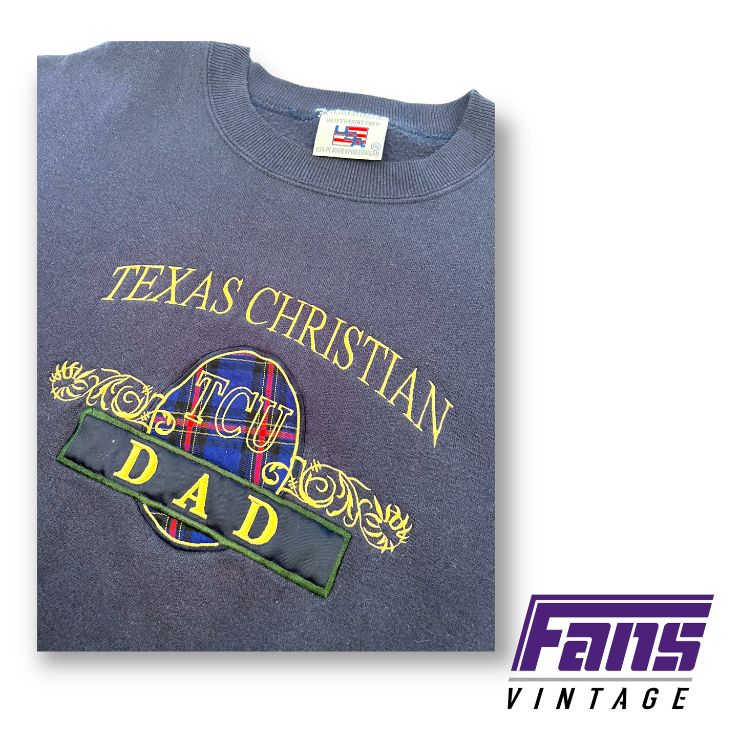 90s Vintage TCU Crewneck - Texas Christian University Dad