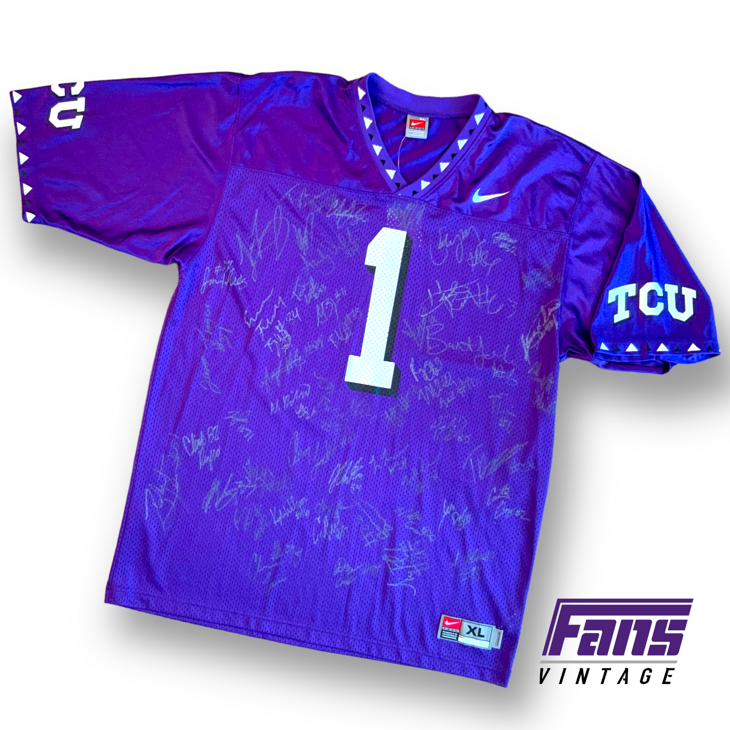 Incredible! 2011 Rose Bowl Team Autographed Nike TCU Football Jersey - New With Tags!