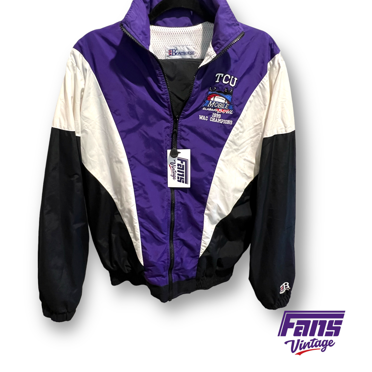 RAD! Vintage TEAM ISSUE / GAME WORN Vintage TCU Football Winbreaker Tracksuit 1999 Bowl Game