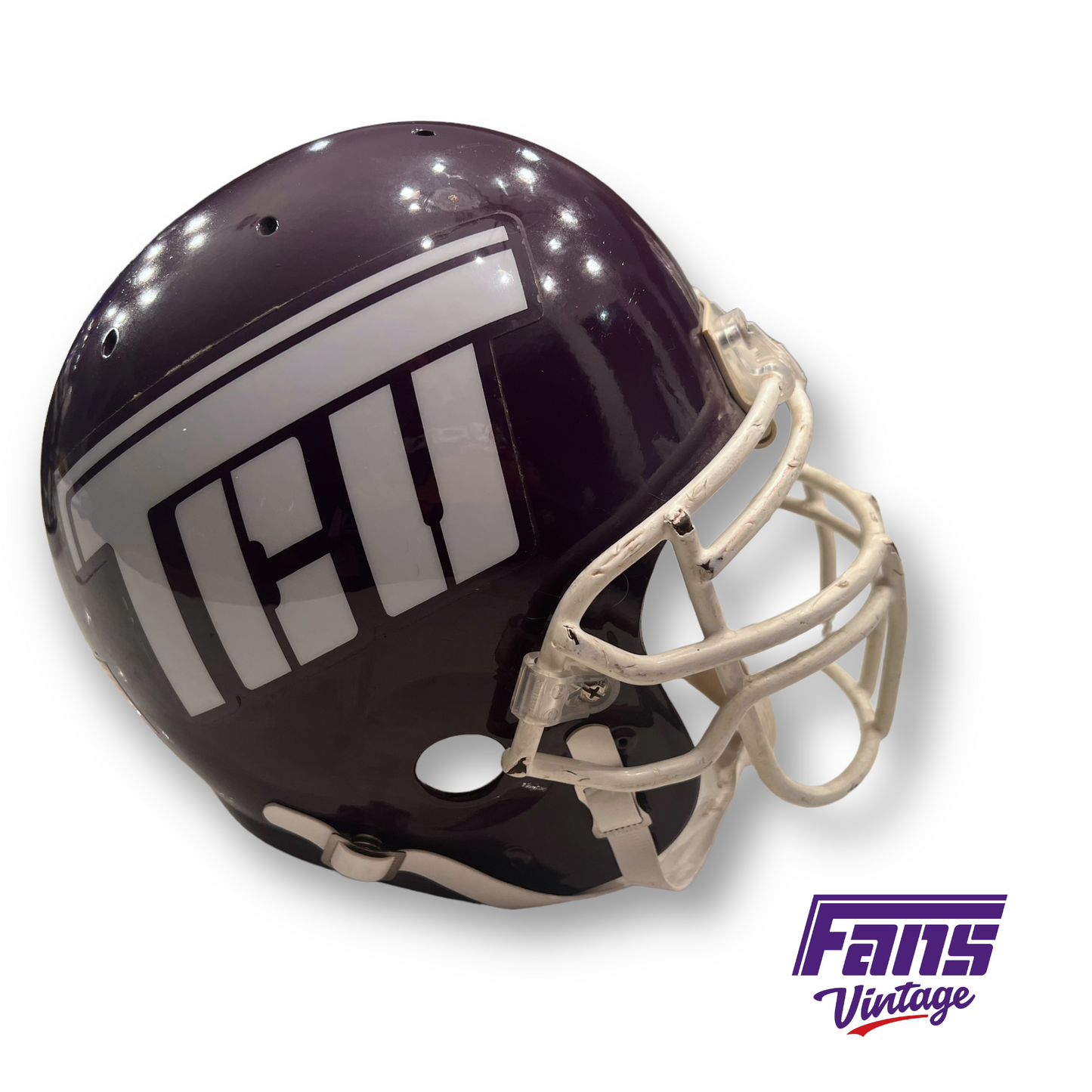 *GRAIL!* Incredible GAME WORN Authentic TCU Football 1989 Helmet