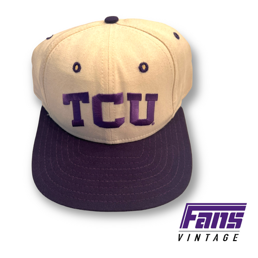 Epic! Vintage New Era Embroidered TCU Cream and Purple Hat