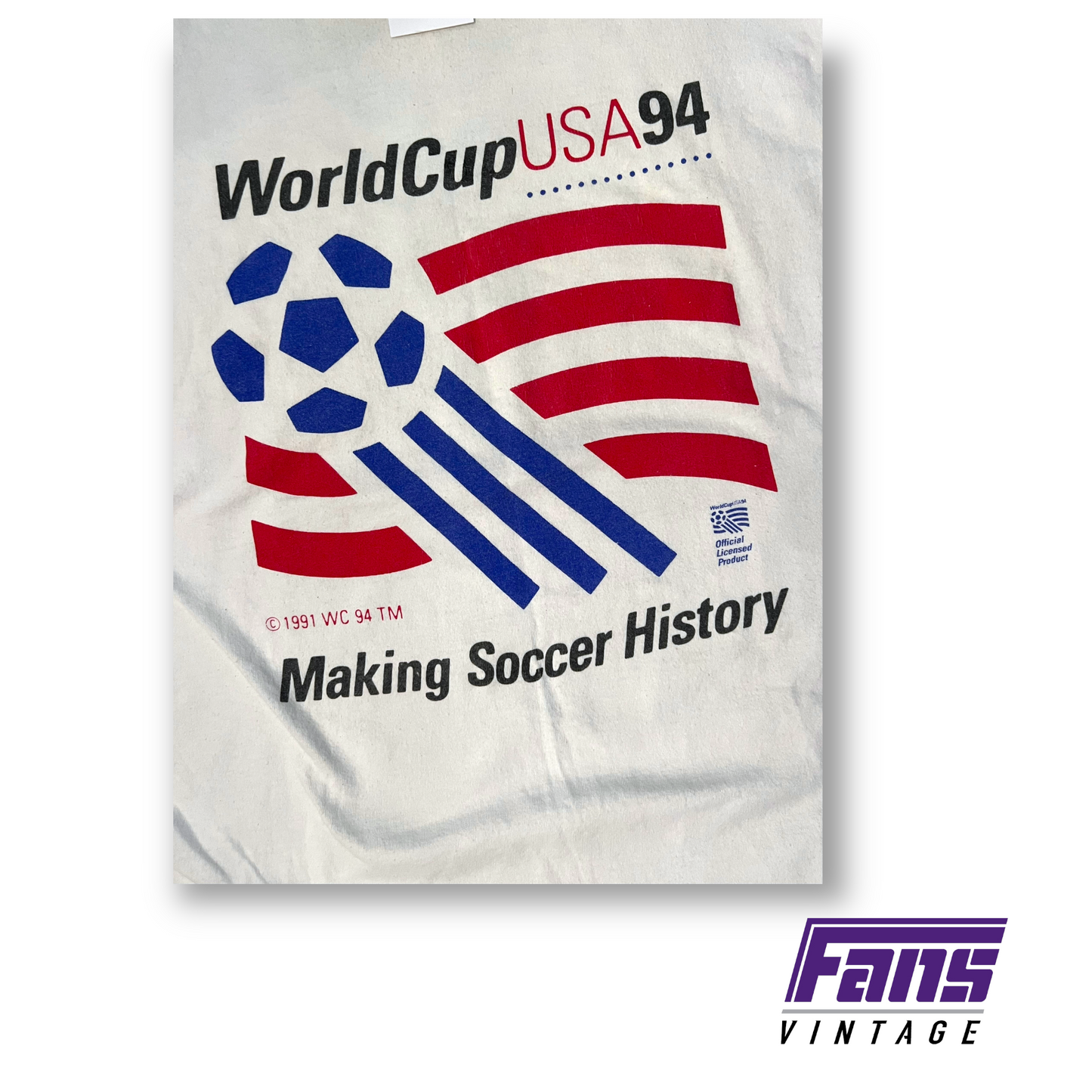 Vintage World Cup Tee with GIANT double sided graphics!