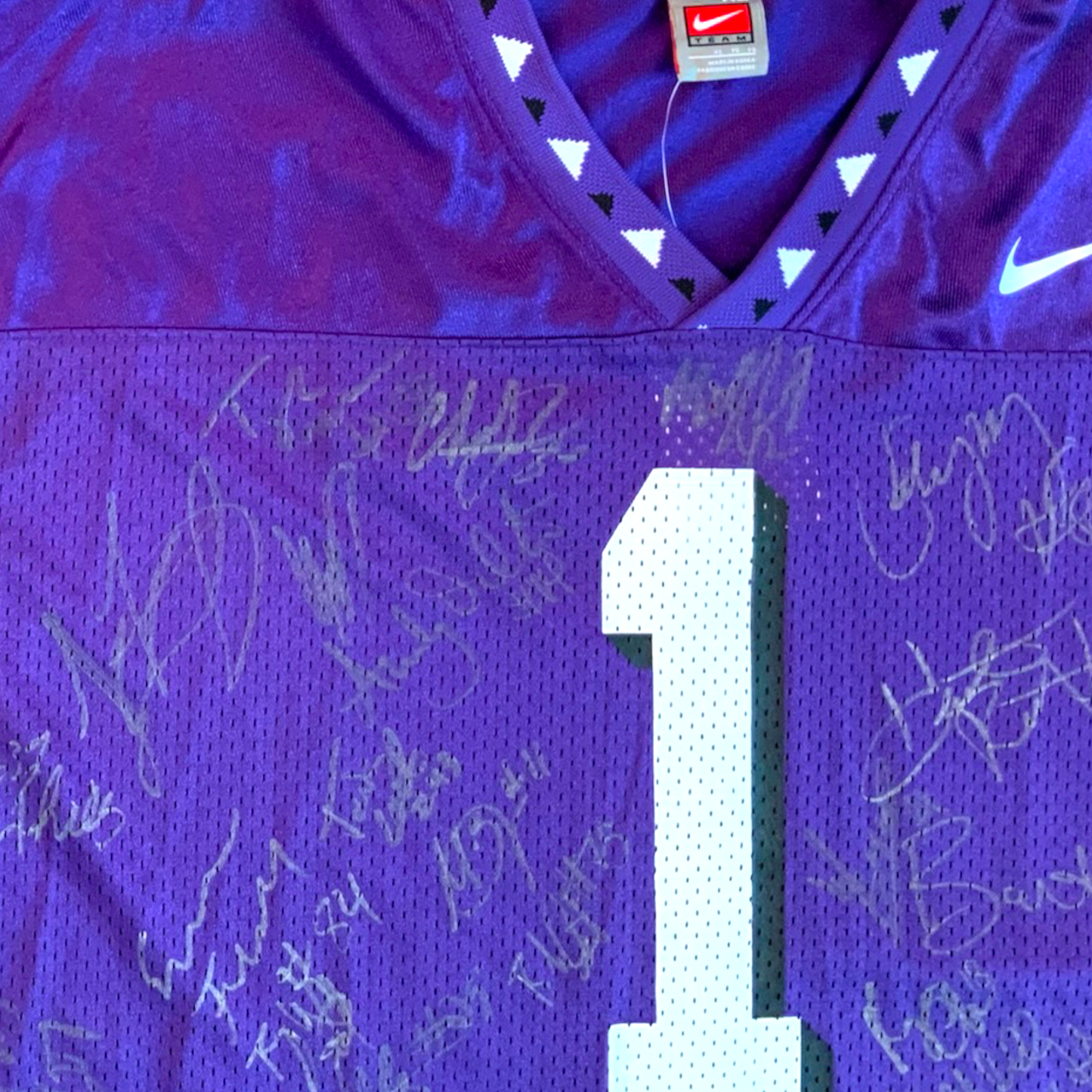 Incredible! 2011 Rose Bowl Team Autographed Nike TCU Football Jersey - New With Tags!