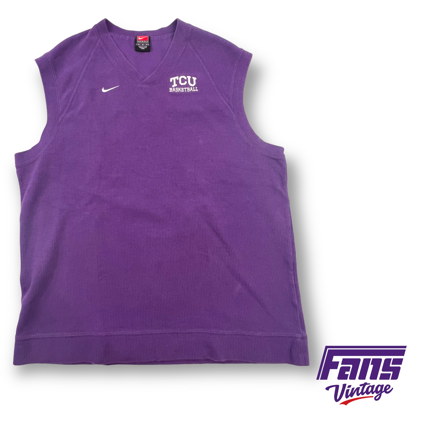 Team Issued! Y2K Nike Vintage TCU Basketball Sweater Vest
