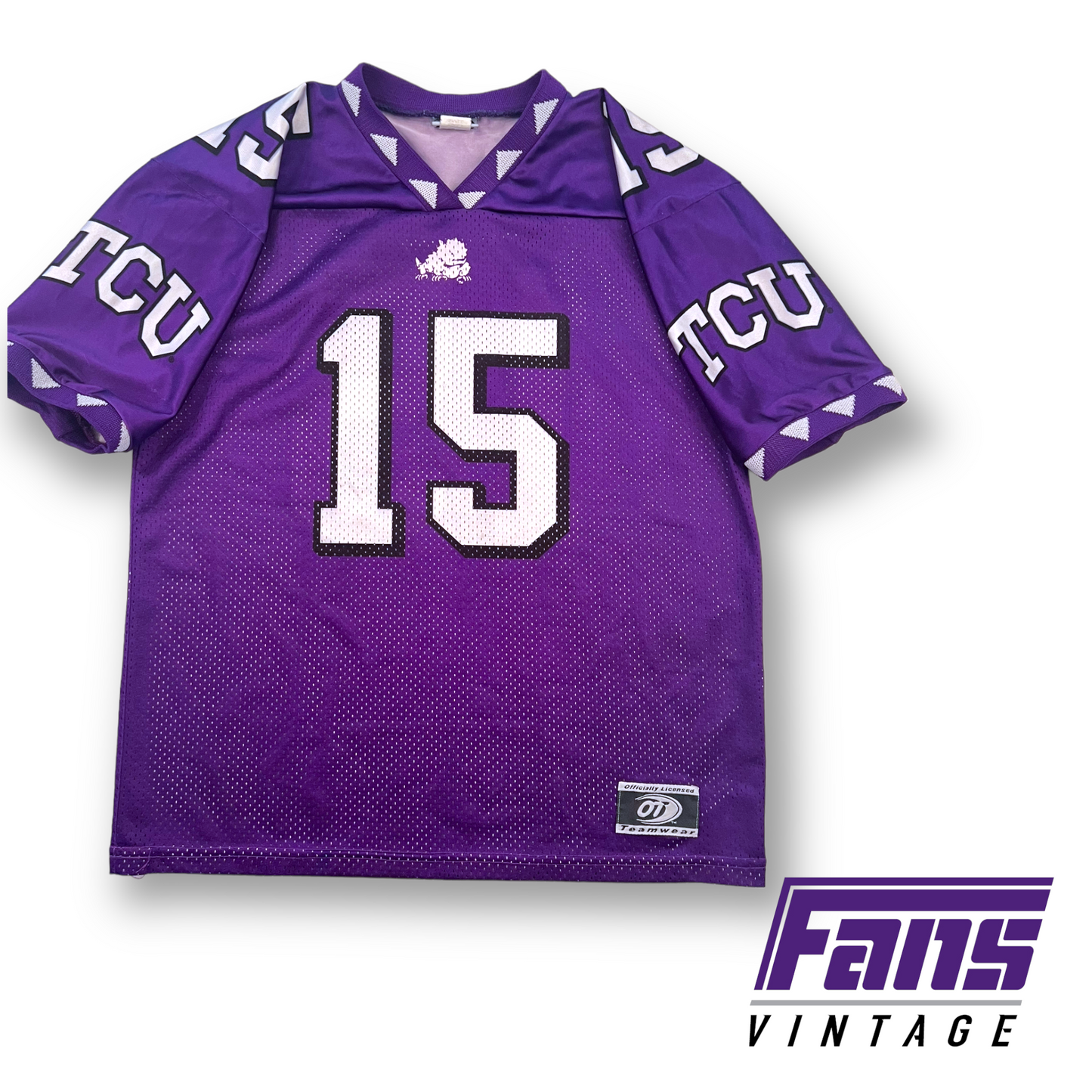 Vintage 2000s LT Era #15 Youth TCU Football Jersey