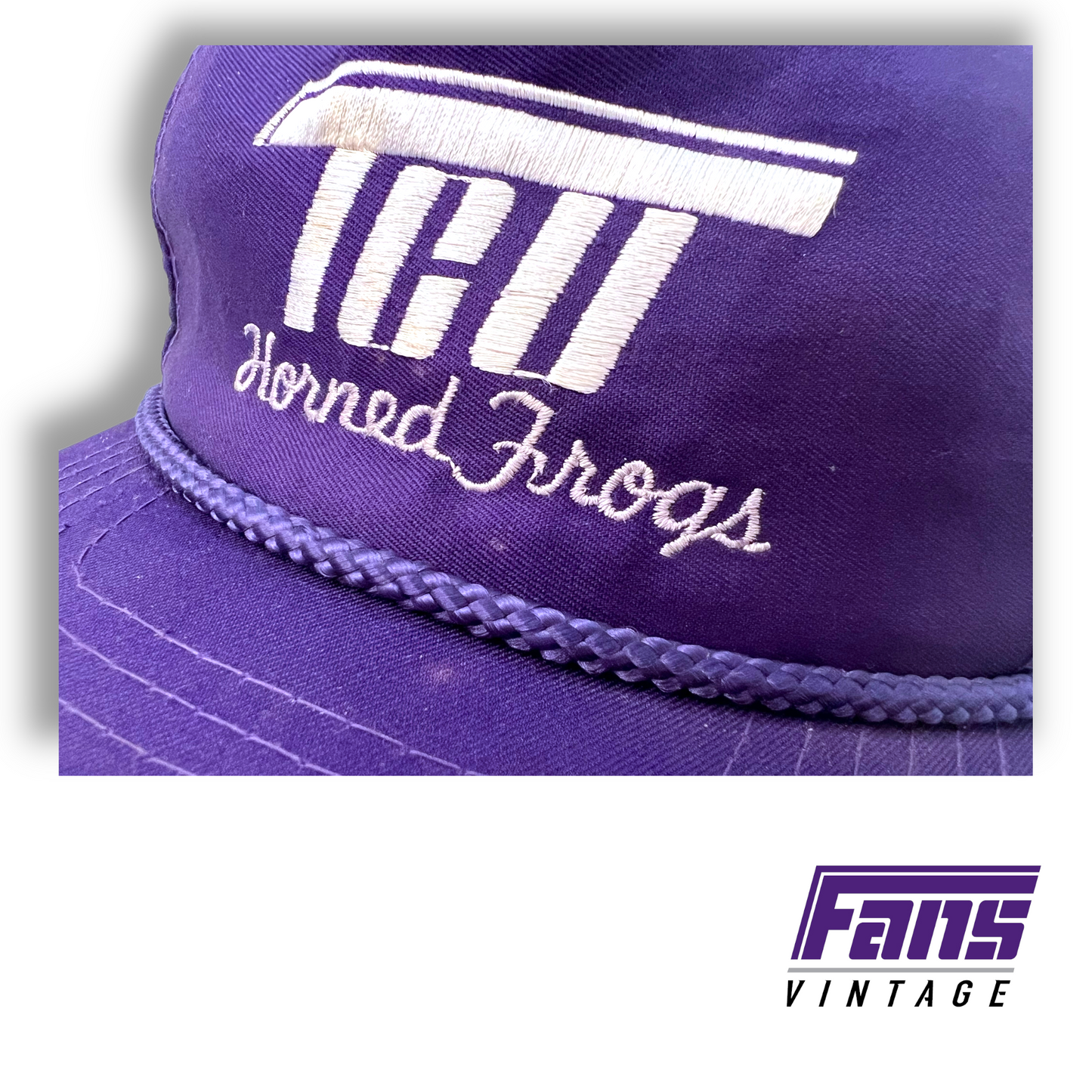 *GRAIL!* 80s Vintage TCU Flying T Rope Hat