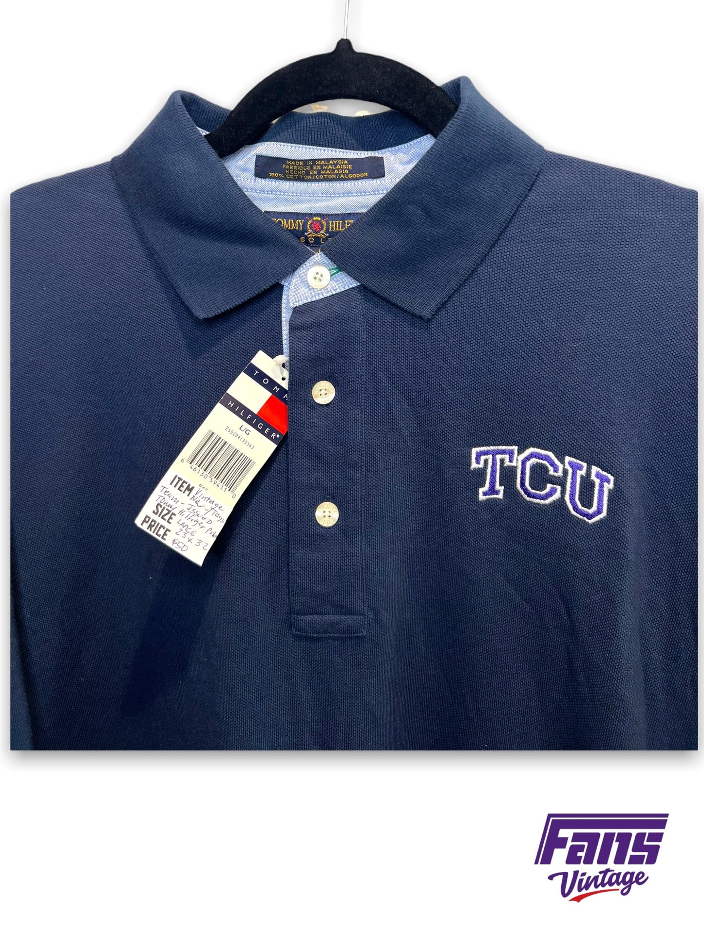 TCU Golf Team Issued Y2K Vintage Tommy Hilfiger Polo - New with tags!