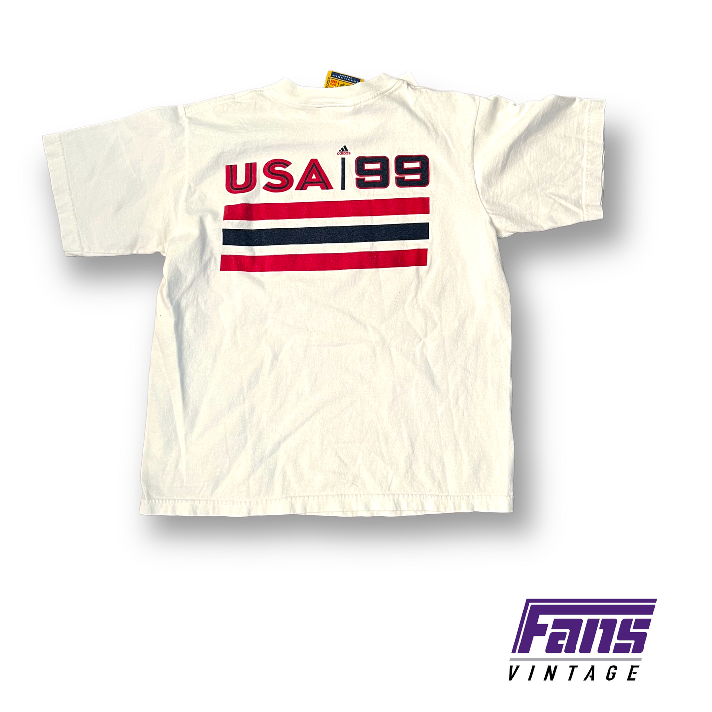 RARE! Team USA Soccer Women's World Cup CHAMPIONS - 1999 Kid's Size Adidas Tee