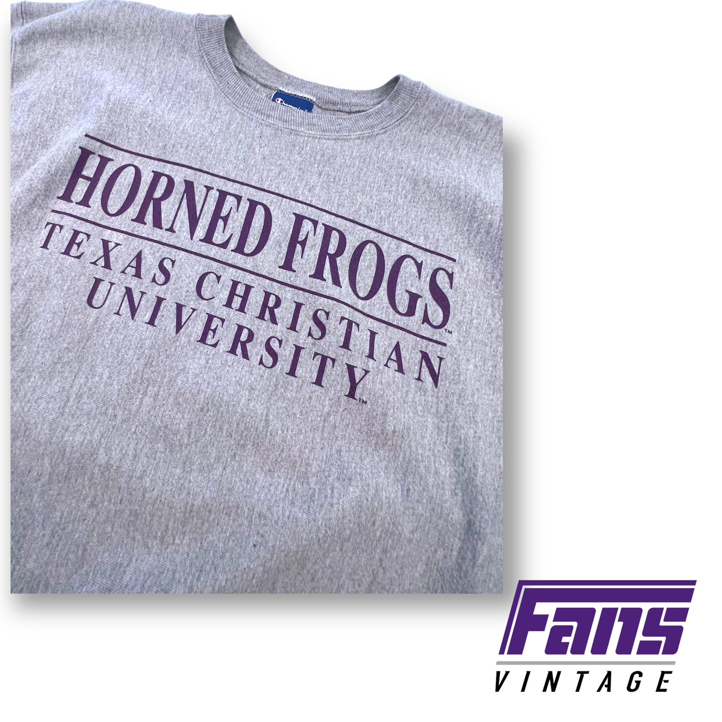 Epic *Reverse Weave* Champion Vintage TCU Crewneck