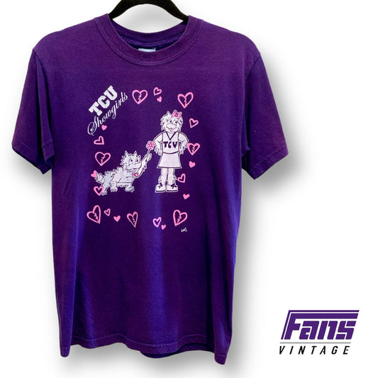 Adorable Early 90s Vintage TCU Showgirls Tee