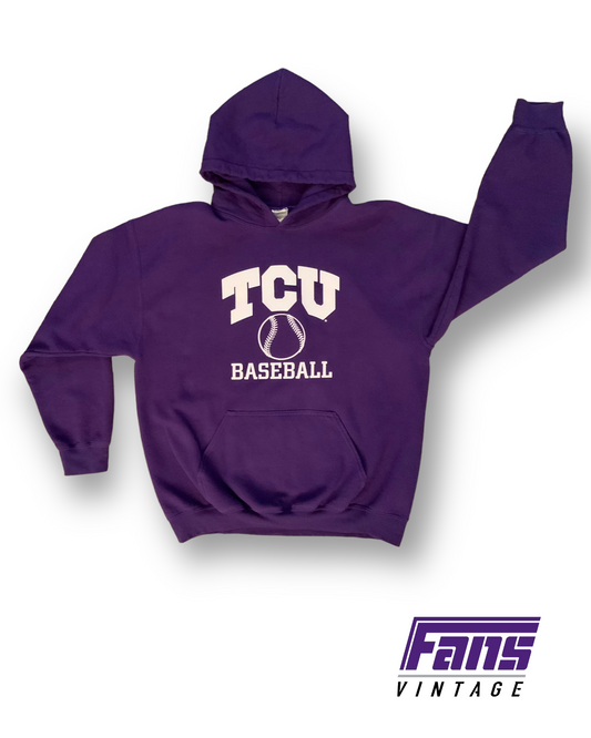 TCU Baseball Hoodie - Super soft screen-printed sweater!