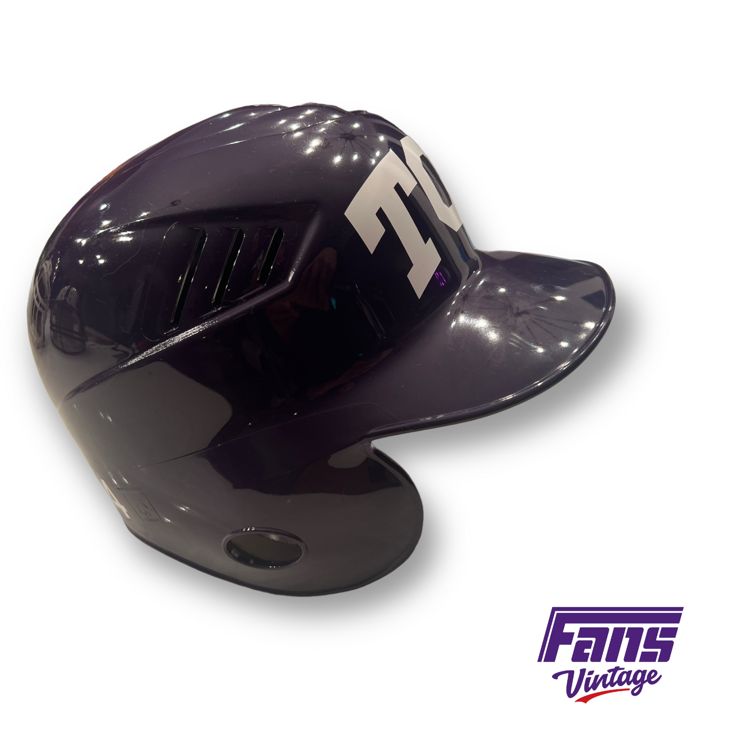 GAME WORN TCU Baseball Helmet