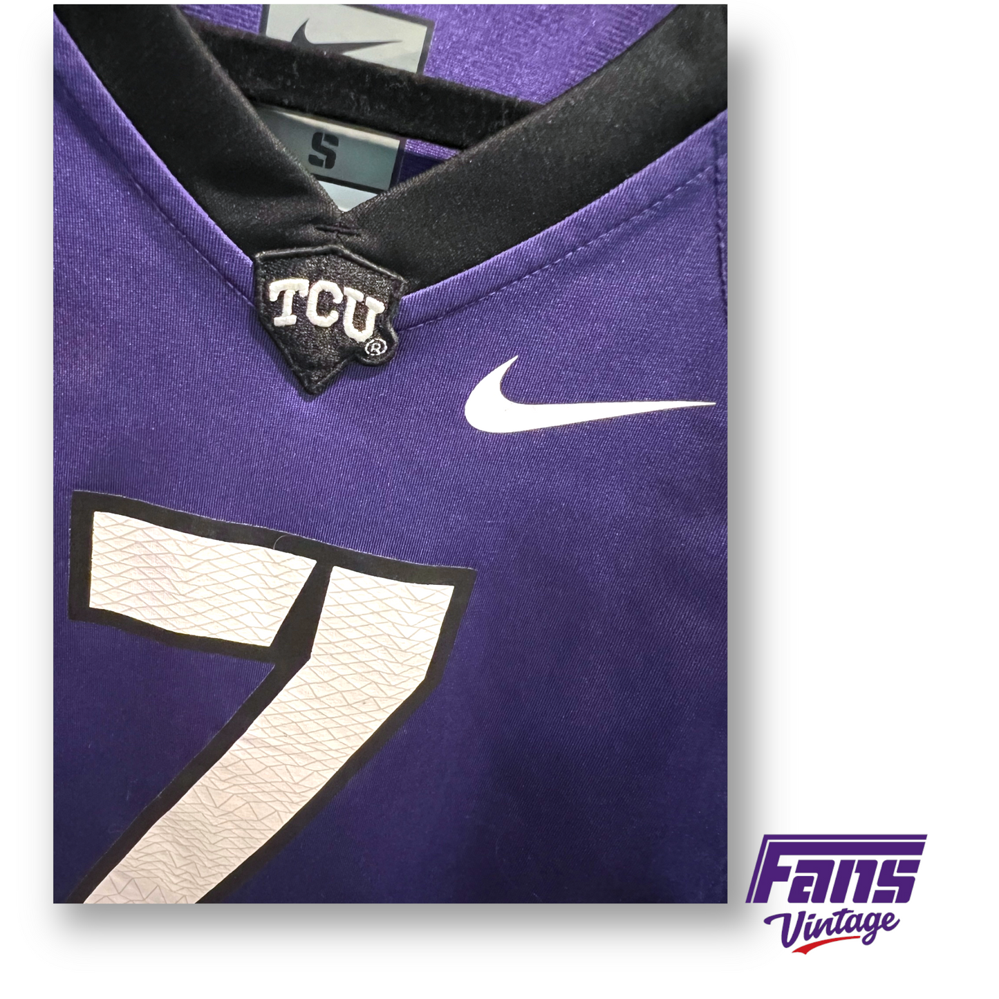 Unique 2014 Era Custom TCU Football Jersey with Frogskin Number 7