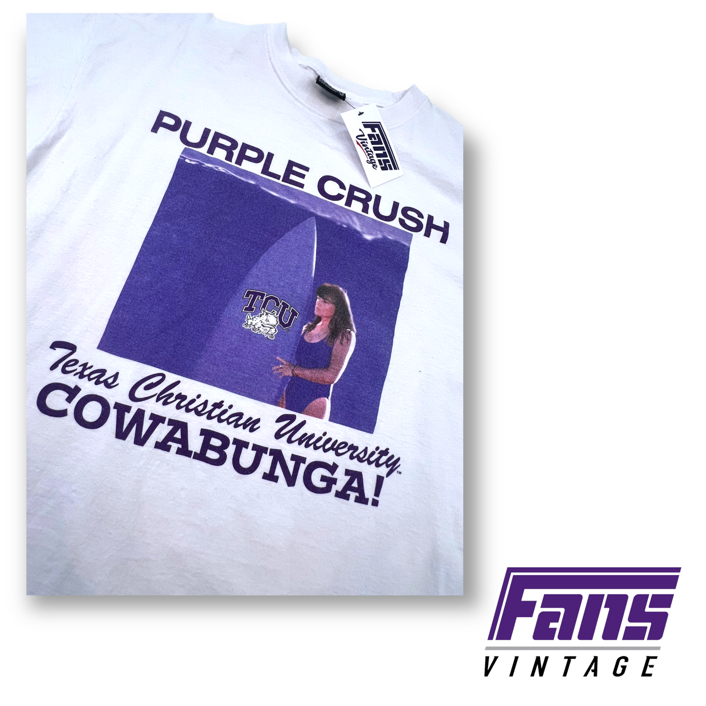 Epic! 90s Vintage "Purple Crush" Vintage TCU Shirt - Baywatch meets Blue Crush!