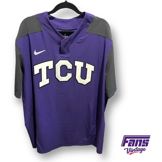 Game Worn TCU Baseball Jersey! Nike Drifit with stitched lettering