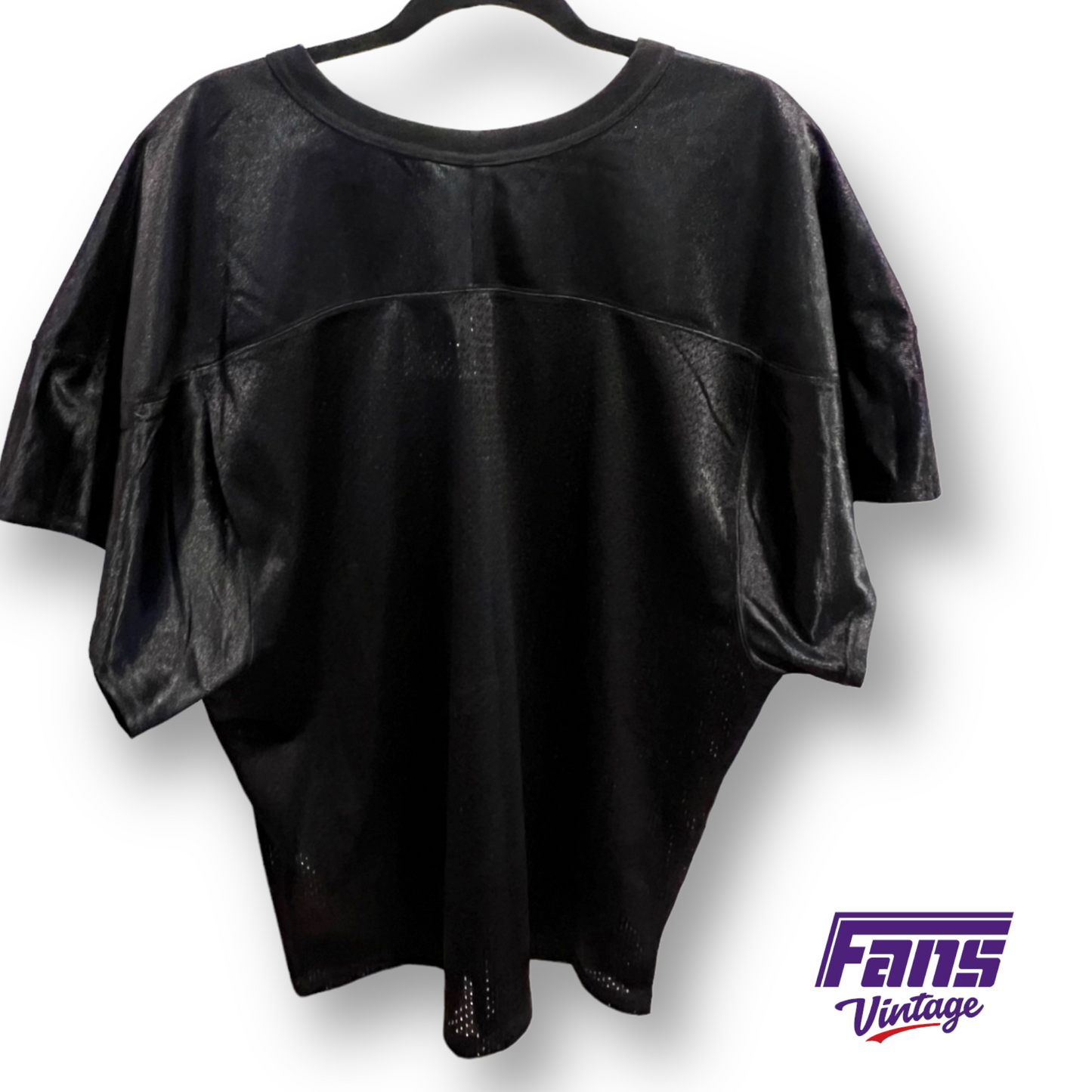 Cropped Solid Black Y2K Vintage Nike Football Jersey