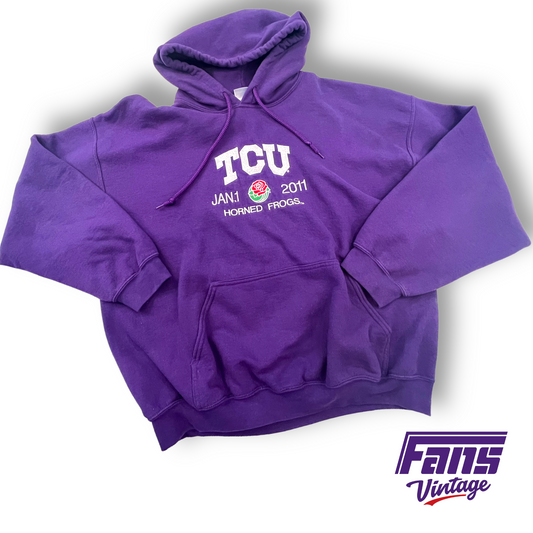 Oversized Super Cozy Vintage TCU Rose Bowl Hoodie Sweater