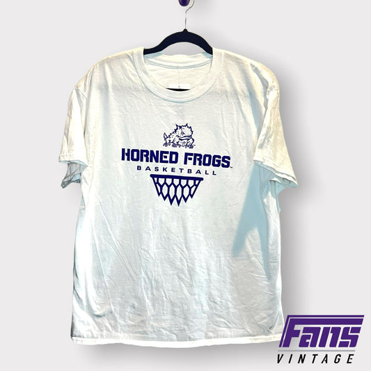 TCU Horned Frogs Basketball - White tee with purple graphic