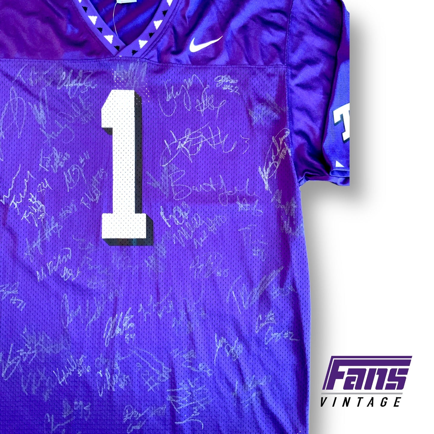 Incredible! 2011 Rose Bowl Team Autographed Nike TCU Football Jersey - New With Tags!