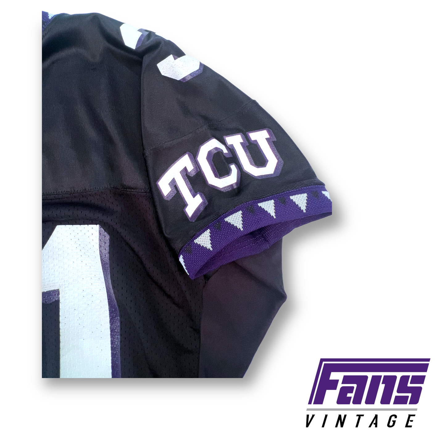 Game worn! Vintage 2000s black LT era Vintage TCU Football Jersey #31