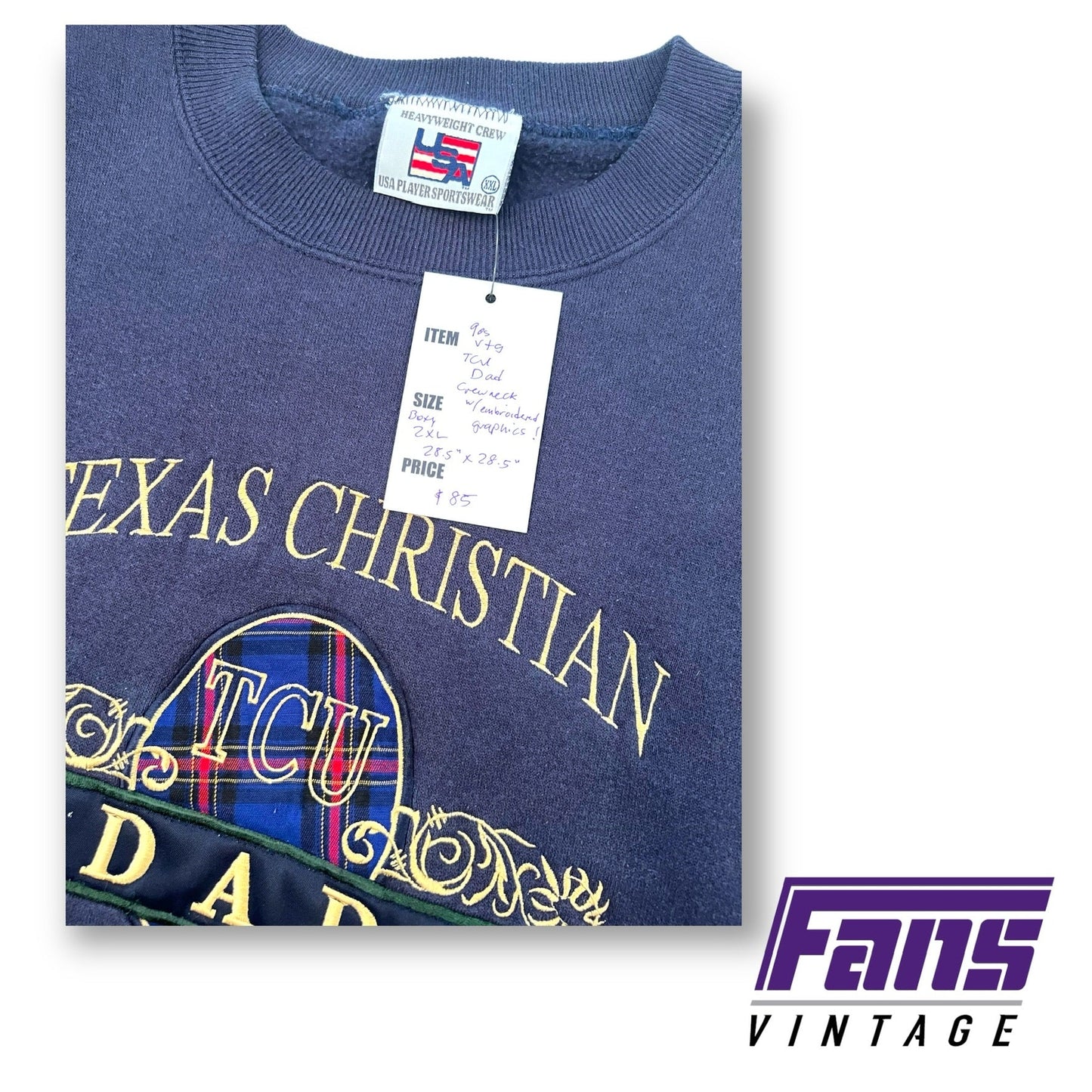 90s Vintage TCU Crewneck - Texas Christian University Dad