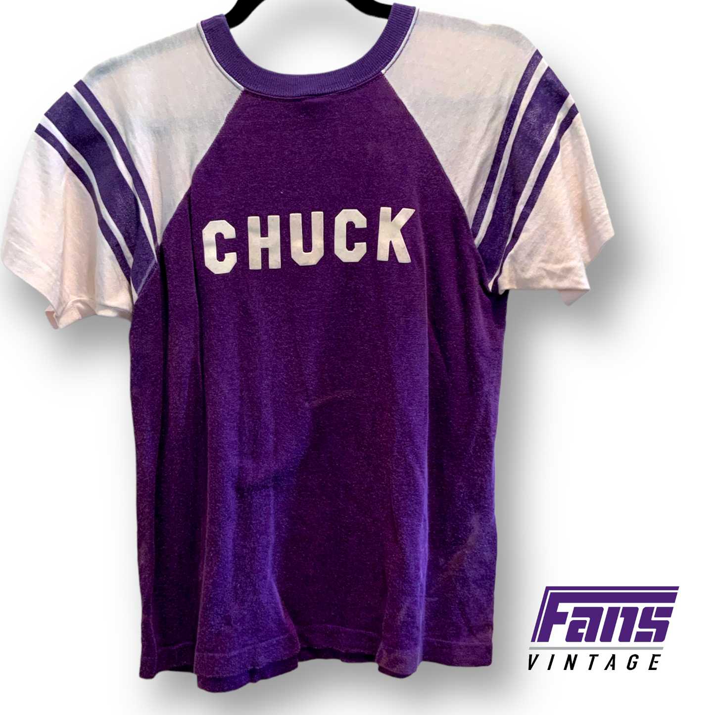 1980s Vintage TCU Raglan Single Stitch Tee with Rare Logo!