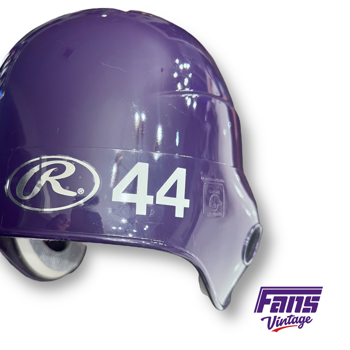 GAME WORN TCU Baseball Helmet