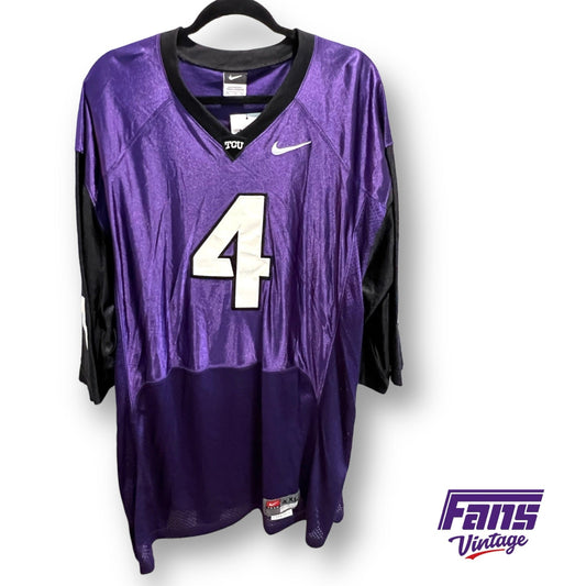 Custom TCU Football Fully Stitched 2012 #4 Jersey with Frogskin numbers