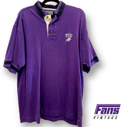 Vintage TCU Polo - Cutter & Buck Brand with Awesome Y2K Fit!