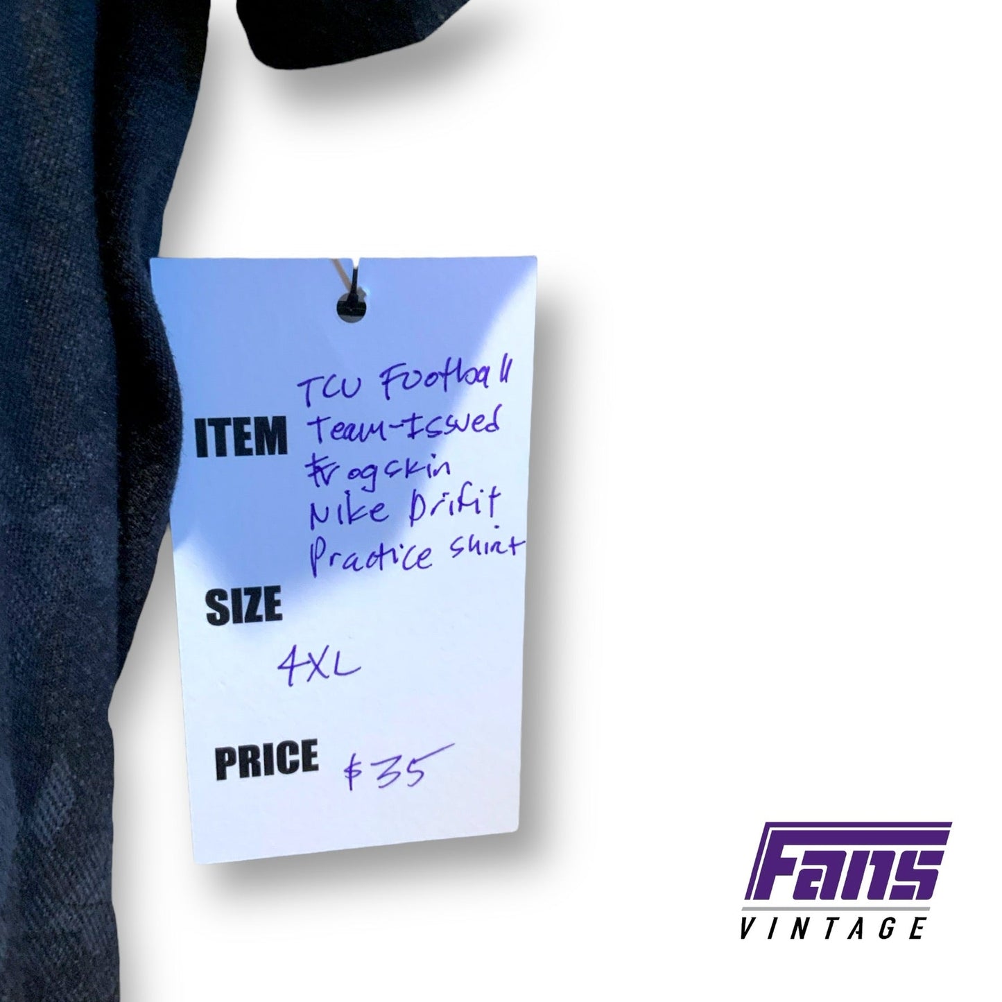 Vintage 2012 TCU Football Team Issued Frogskin Nike Drifit Warmup Shirt