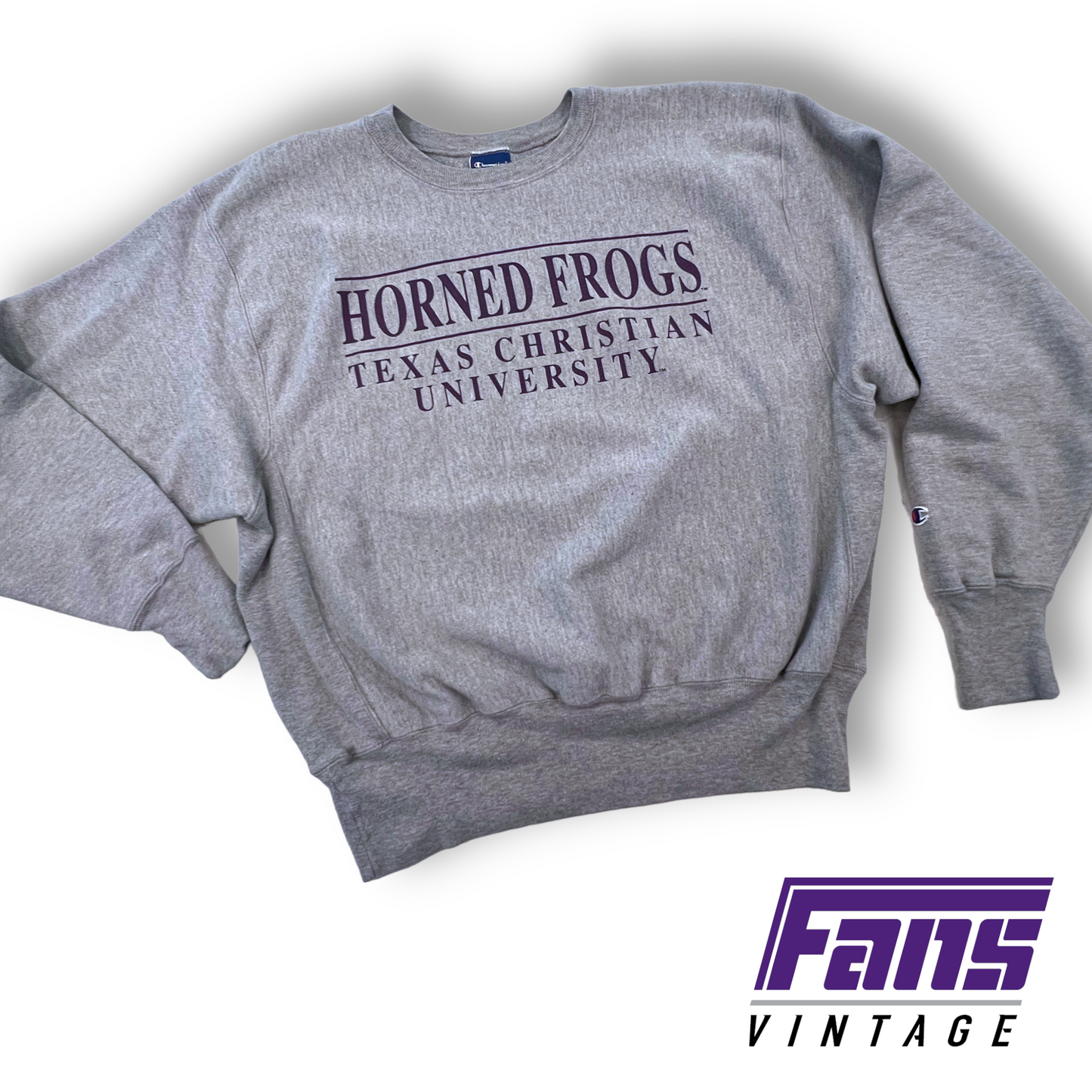 Epic *Reverse Weave* Champion Vintage TCU Crewneck