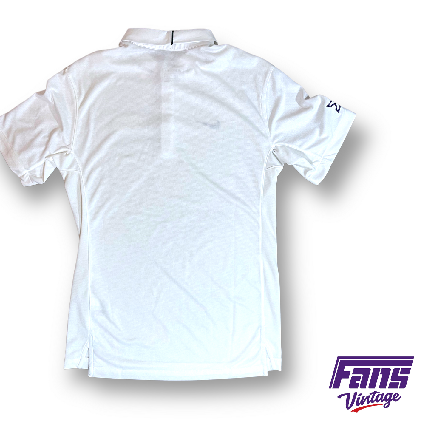 New with tags! TCU Team-Issue Coach's Sideline Polo - Frosty White Nike with embroidered logos