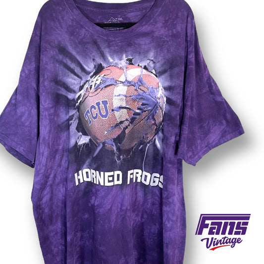 TCU throwback tie dye t-shirt - Large epic print design